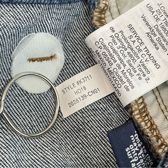 MADEWELL Stretch Denim Straight Mini Skirt in Pfeiffer Wash Size 26 - Picture 8 of 8